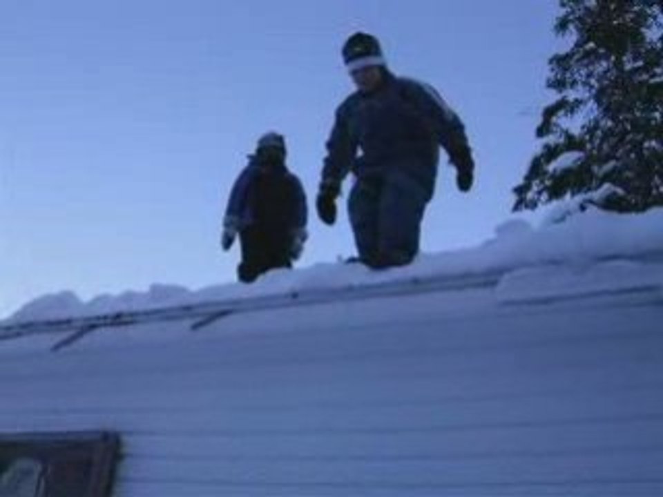 Le saut dans la neige