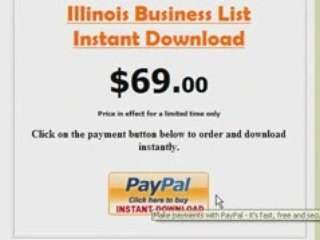 Illinois Business List Database Plus Fax Numbers