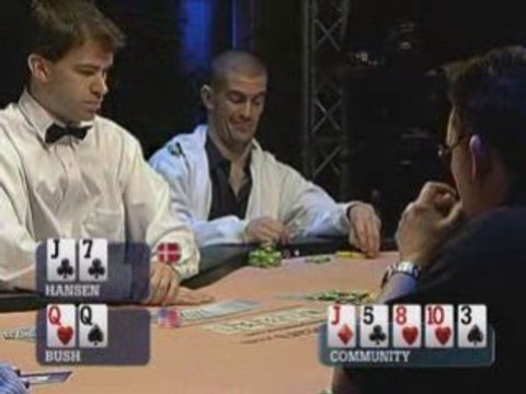 EPT 1 Monte Carlo - Gus Hansen and Bush play a big pot
