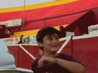 Young bull-fighting in Mexico