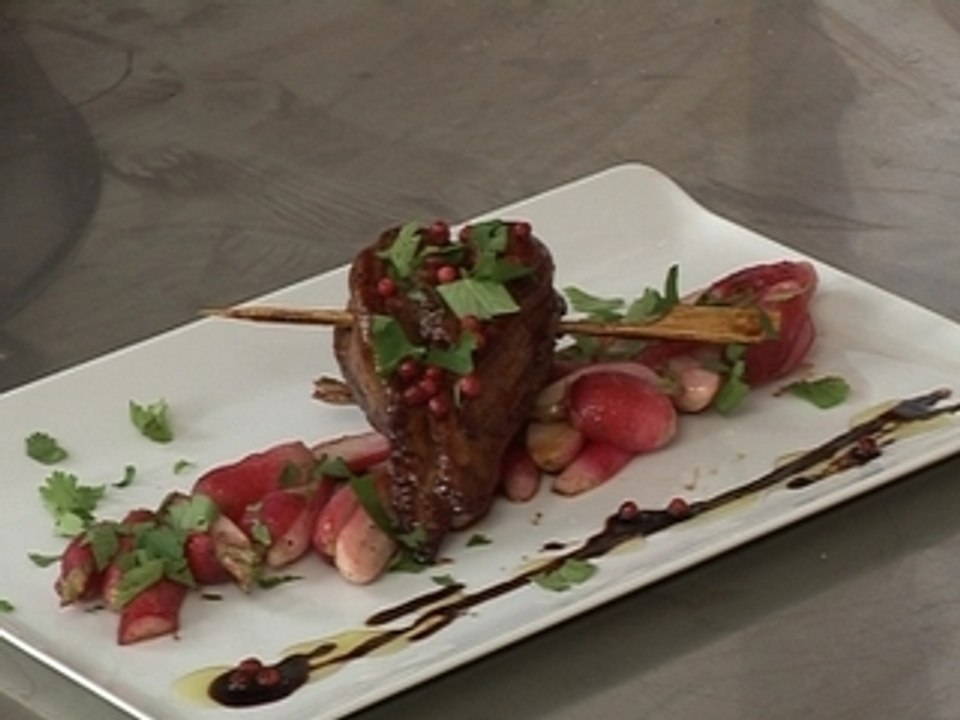 Aiguillettes de canard laquées au miel de soja