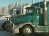 Camiões em estradas de gelo