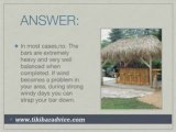 How to Build a Tiki Bar : Can wind blow the tiki bar over?