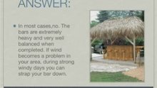 How to Build a Tiki Bar : Can wind blow the tiki bar over?