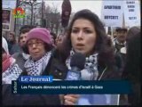 Les Français dénoncent les crimes d'Israel à Gaza