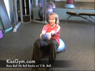 Bosu Ball Ab Roll Back Exercise