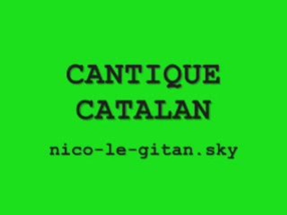 CANTIQUE CATALAN