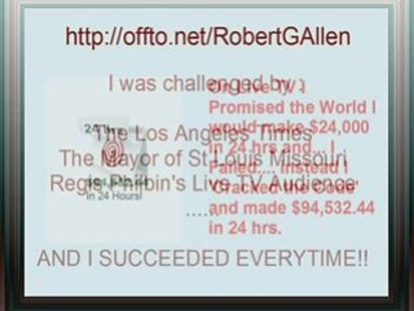 Multiple Streams Of Income Robert Allen With No Money Down Video Dailymotion