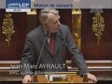 Jean-Marc Ayrault défend la motion de censure socialiste