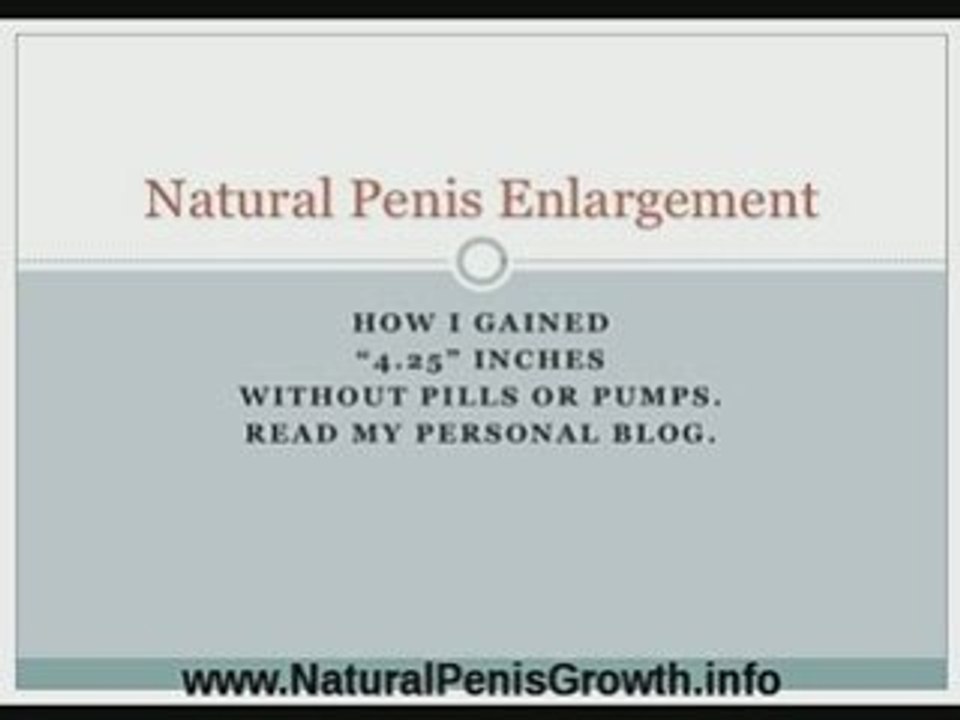 The Best Natural Penis Enlargement