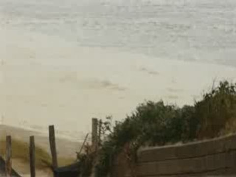 Tempête 2009 Biscarrosse 24 01 9H plage recouverte d'écume