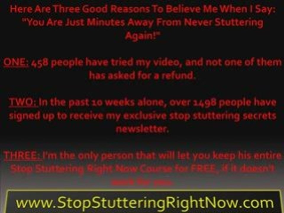 Tip On How To Stop Stuttering, Stammering - Permanently