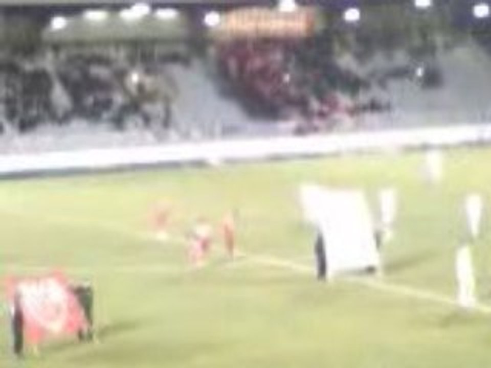 Dijon Amiens : entrée des deux equipes