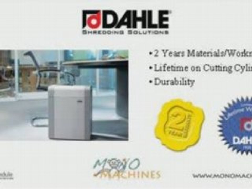 Dahle 20822 EC Shredder Warranty
