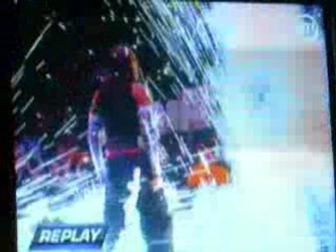 Jeff Hardy accident à Smackdown du 16 01 09 (french)