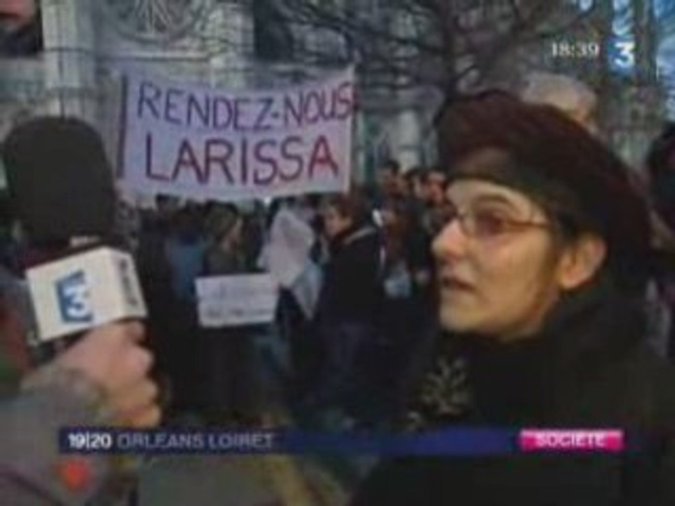 France 3 Orléans - Rassemblement pour Larissa