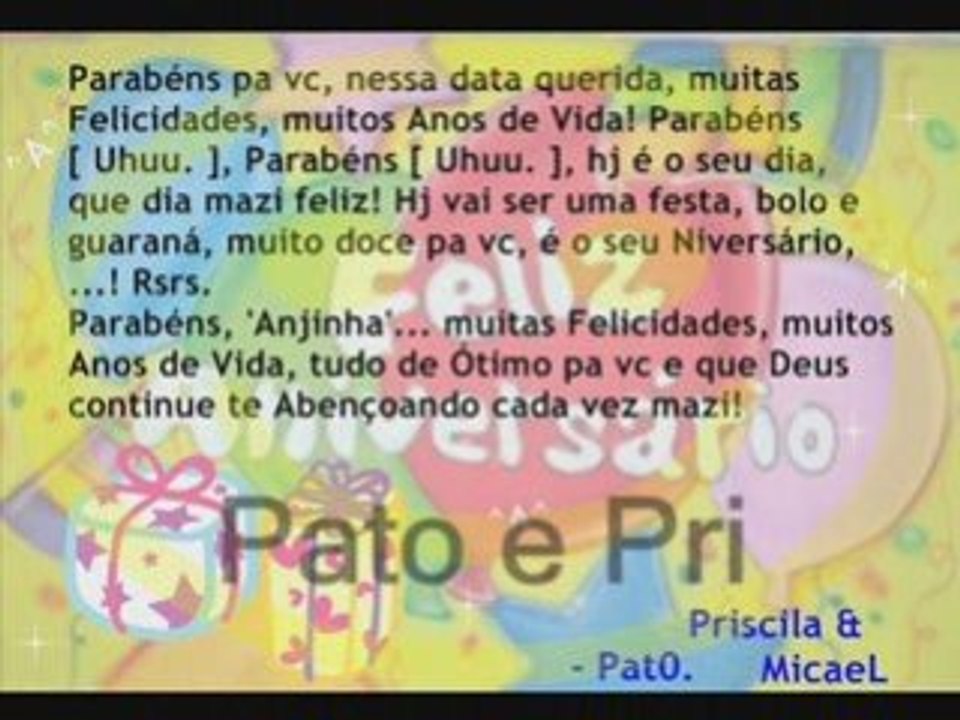 Parabens Amor