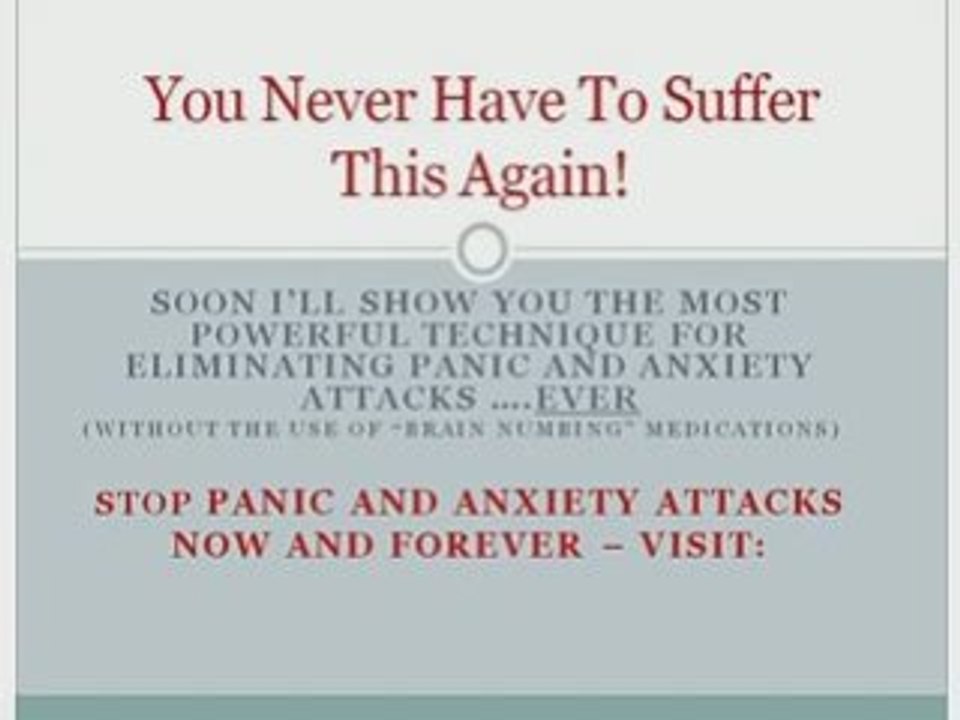 Cure For Anxiety Attacks