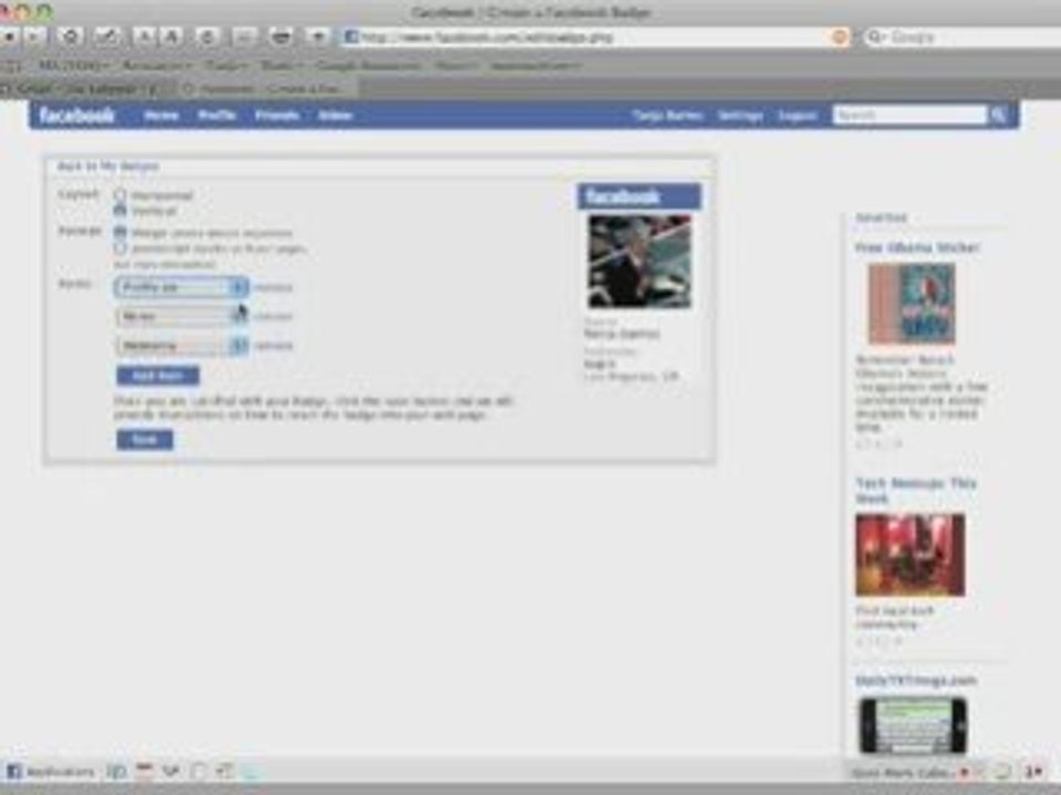 How To Create A Facebook Badge For Your Website or Blog