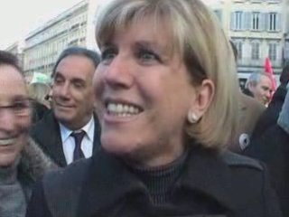 Sylvie Andrieux à la manifestation du 29 janvier à Marseille