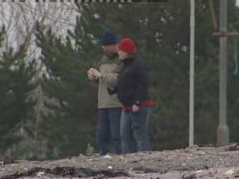 Ferry passengers stranded as lorry hangs off rear