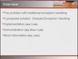 Developer Tools | Delayed Exception Handling