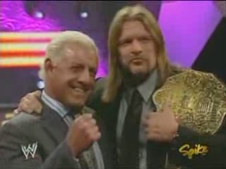 Batista Destory Triple h and Ric Flair