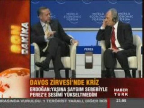 Tayyip Erdoğan Davos zirvesi - perez gazze gaza one minute
