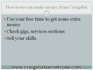 Make Money On Craigslist - Basic Guide