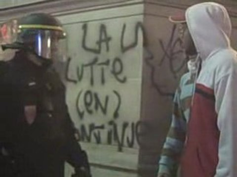 bd des Italiens queue de manifestation