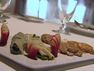 Ensalada de sesos con vinagreta de mostaza