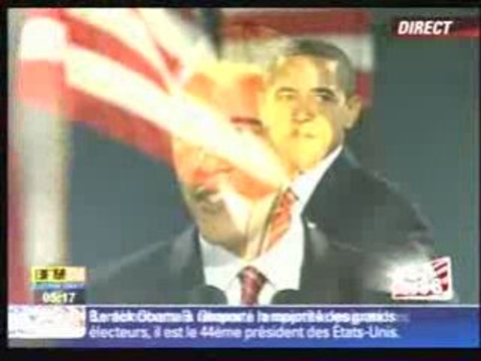La victoire en direct de BARACK OBAMA sur BFM TV - Vidéo Dailymotion