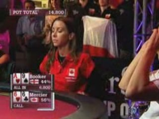 World cup of poker WCP III Booker doubles up vs Mercier