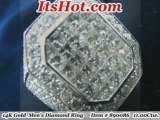 14K Gold Designer Diamond Ring Large Diamonds 11ct