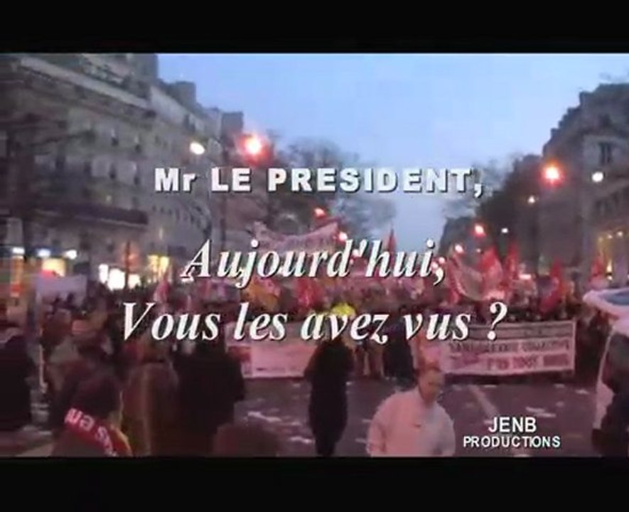 MANIFESTATION PARIS 29 JANVIER 2009