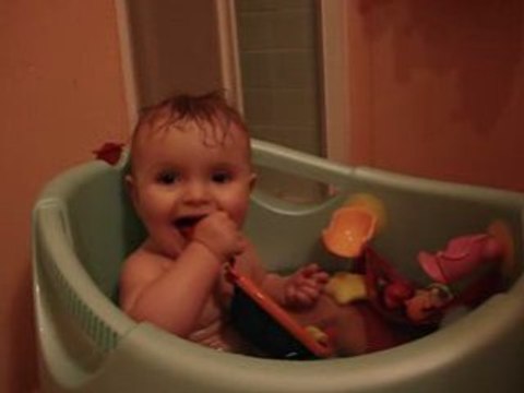 je discute dans mon bain