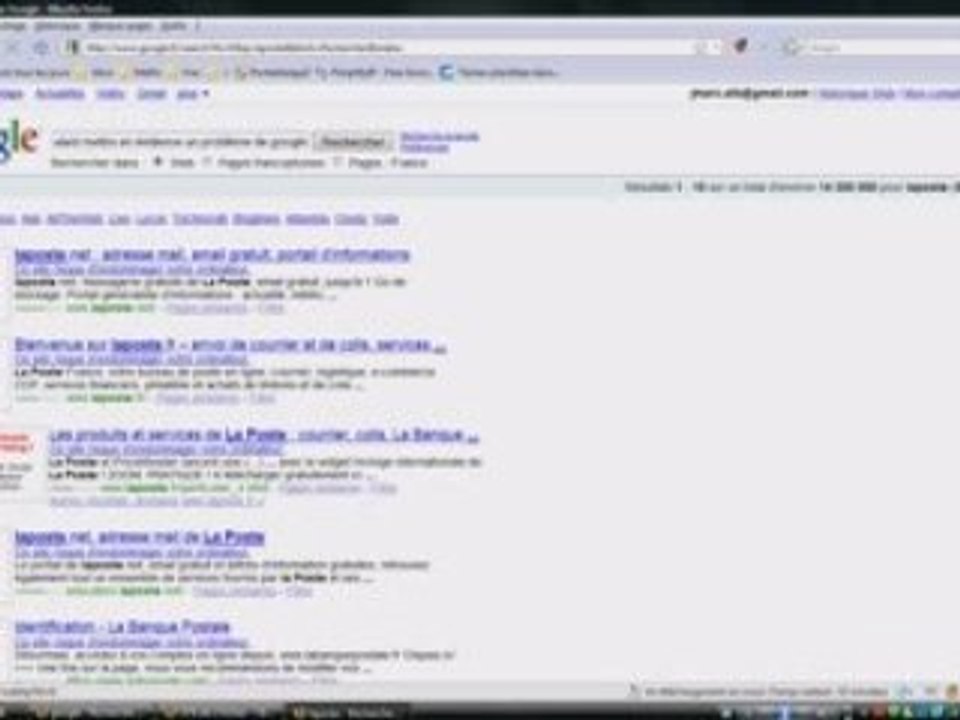 Problème google le samedi 31 janvier 2009