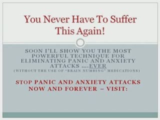 Anxiety Attack Self Help