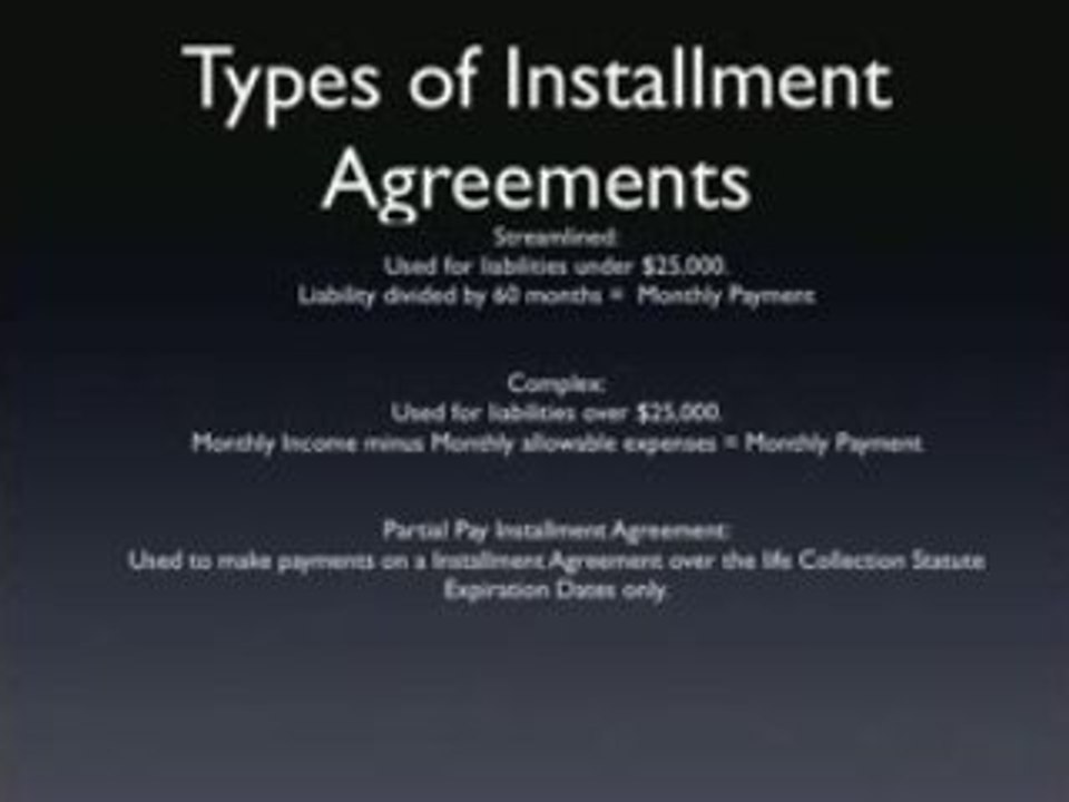 Tampa Tax Attorney discusses IRS Installment Agreements