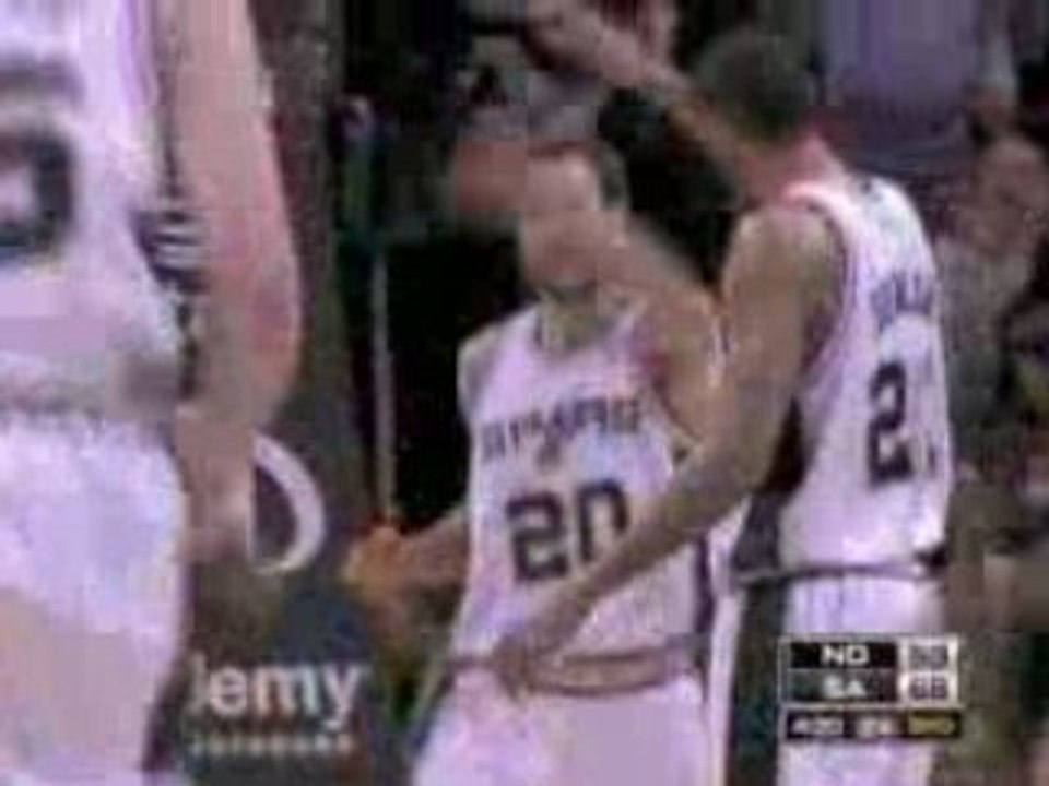 NBA Manu Ginobili drives the lane and finishes with authorit