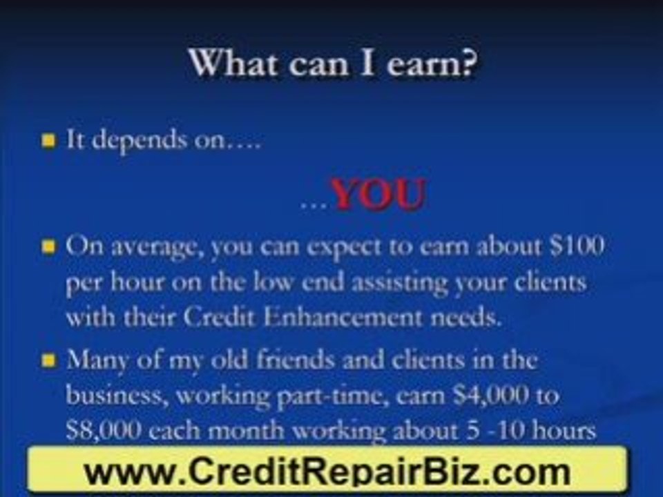 A Buisness to Start - Credit Repair Business from Home