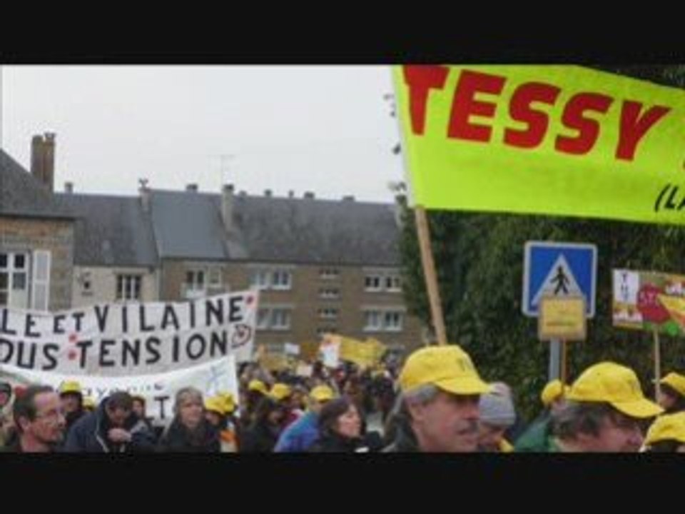 Manifestation STOP EPR  THT à Mortain samedi 31 janvier 2009