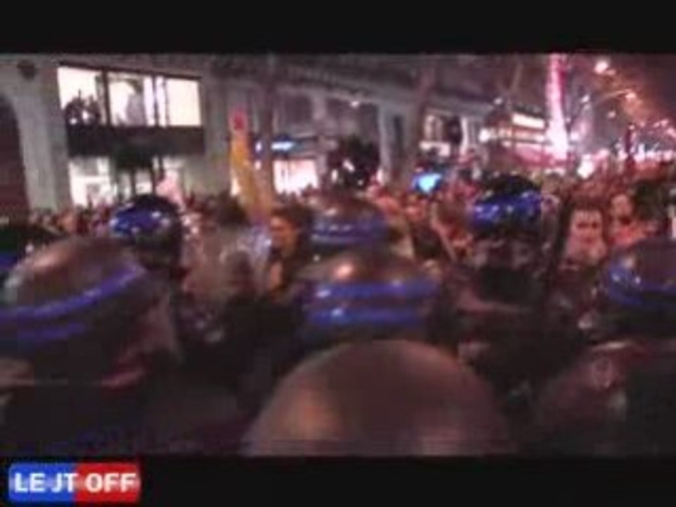 JT OFF   Quand la manif s'enflamme   Manif anti sarko