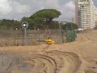 Jet Ranger en la playa