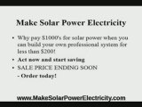 Create Solar Power Electricity & Solar Power Generators