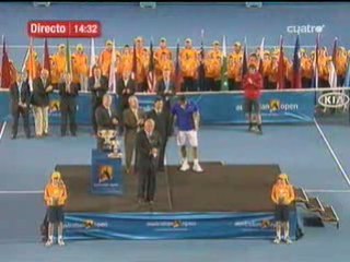 Roger Federer en larmes à l'Open d'Australie