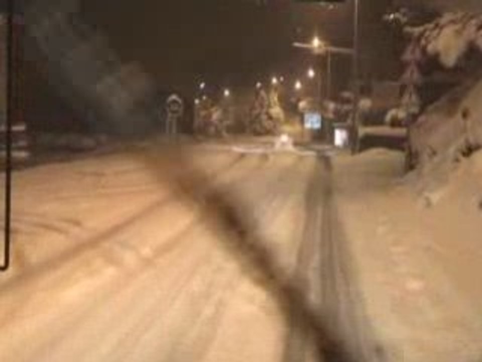 Arrivée à Epinal, sous la neige, février 2006
