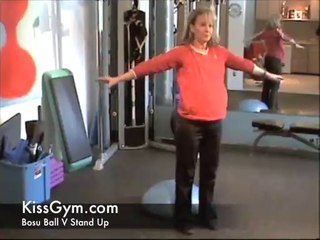 Bosu Ball V Sit Stand Up Exercise