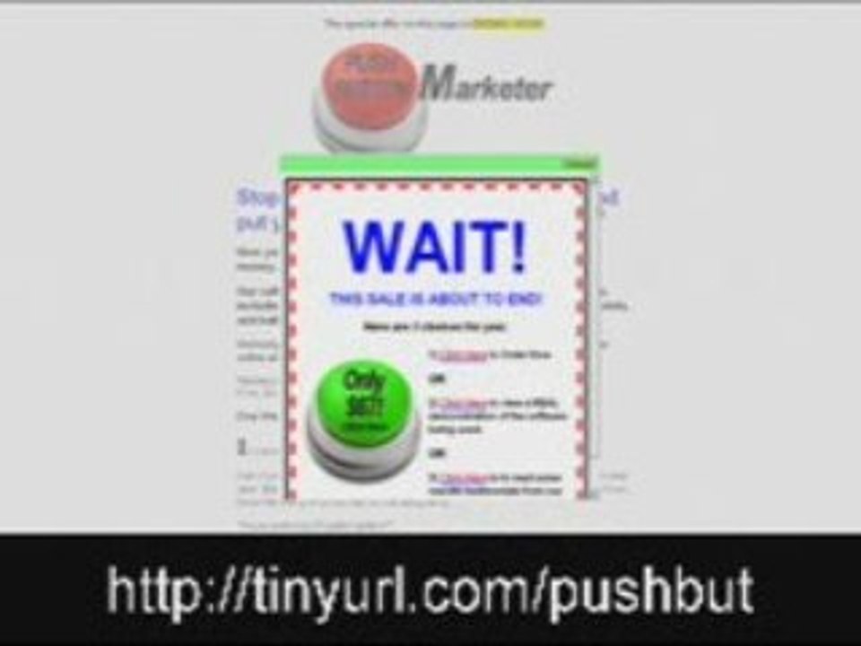 Push Button Marketer - Stop Working Hard and Save Money!