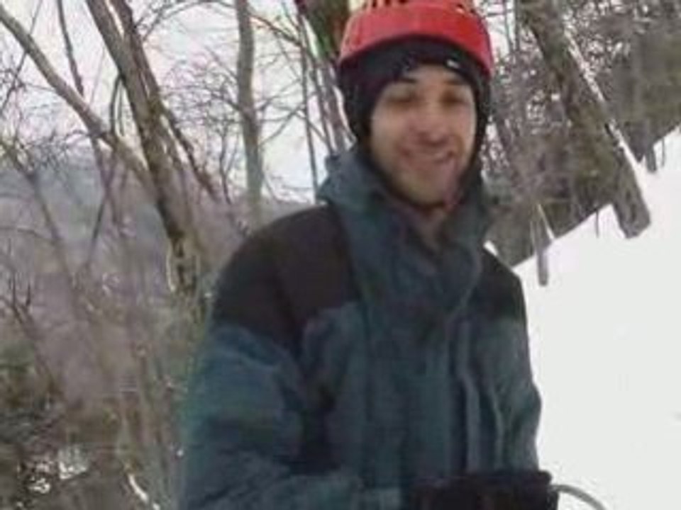 Ice climbing in frankenstein